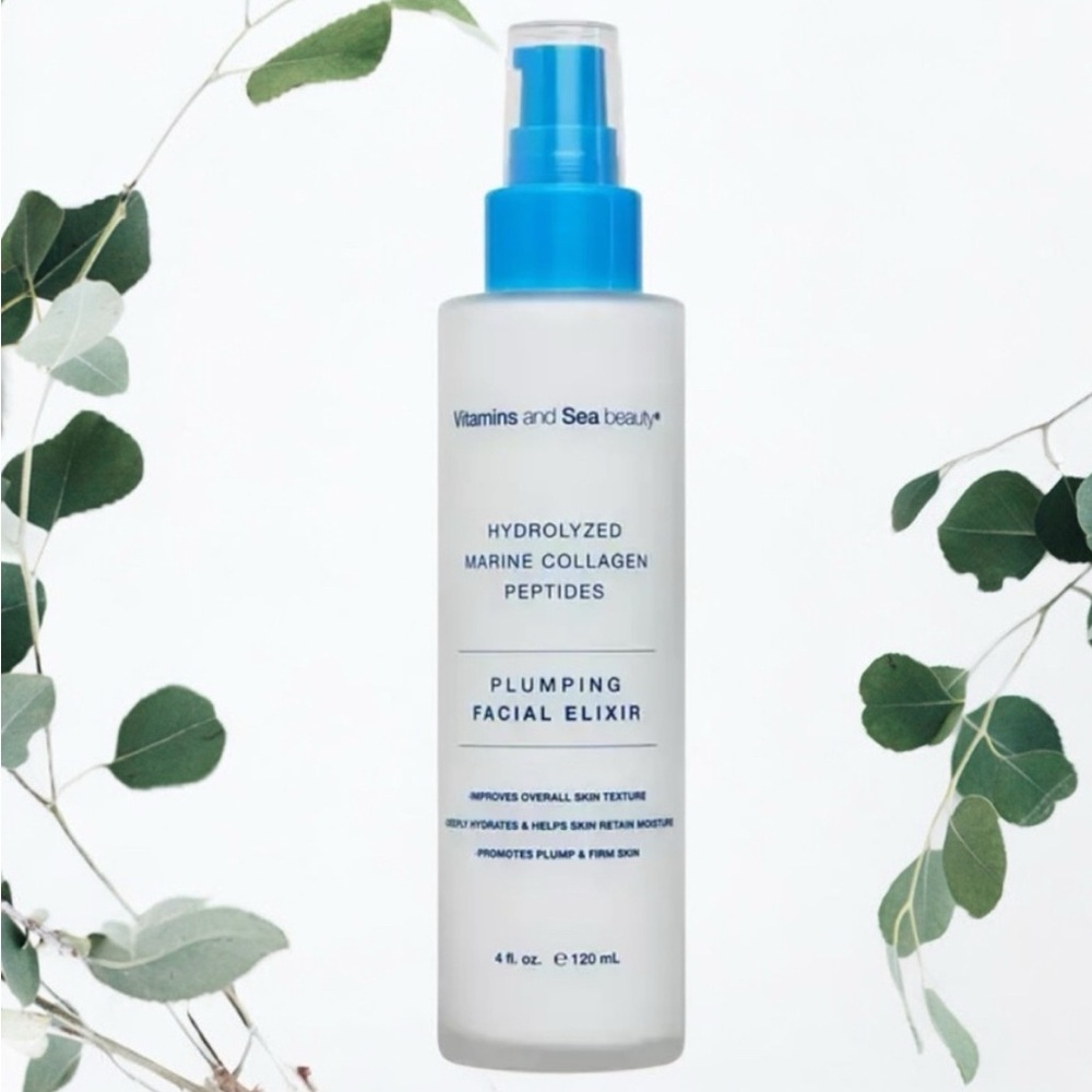 Vitamins and Sea Plumping Facial Elixir marine collagen Peptide NEW